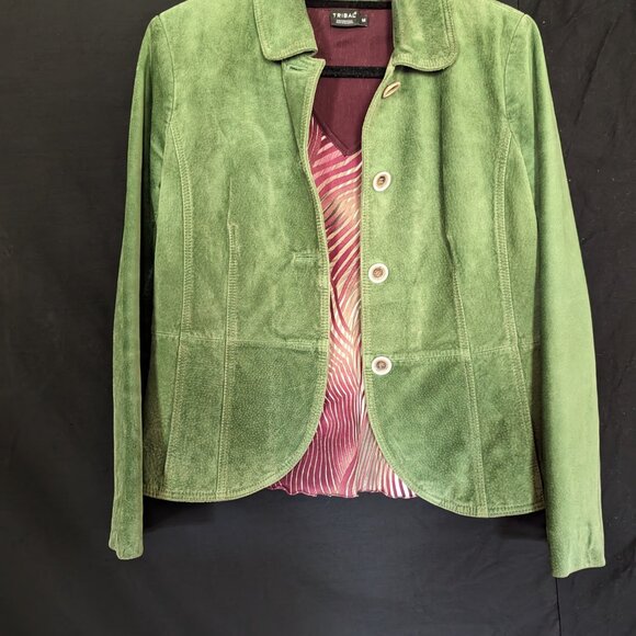 Bernardo green genuine leather jacket, size M - Picture 3 of 6